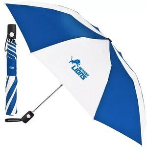 NFL Detroit Lions Travel Umbrella Blue and White McArthur For Windcraft